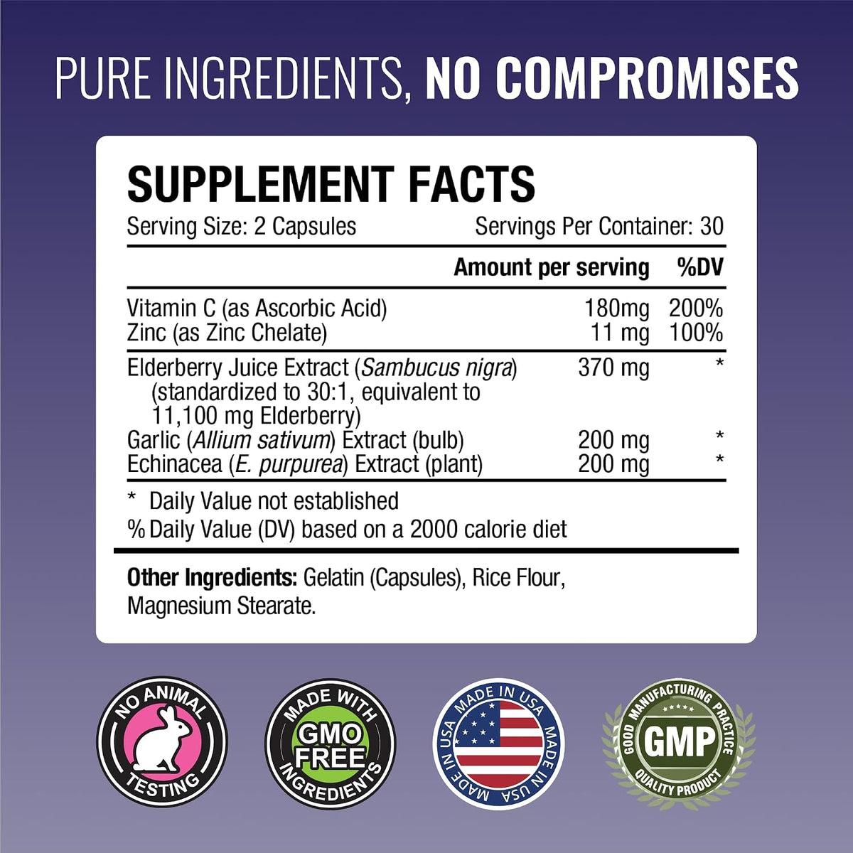 Approved Science Immune Booster - Extra Strength - Elderberry, Echinacea, Vitamin D3, C, Zinc - 180 Capsules - görsel 6