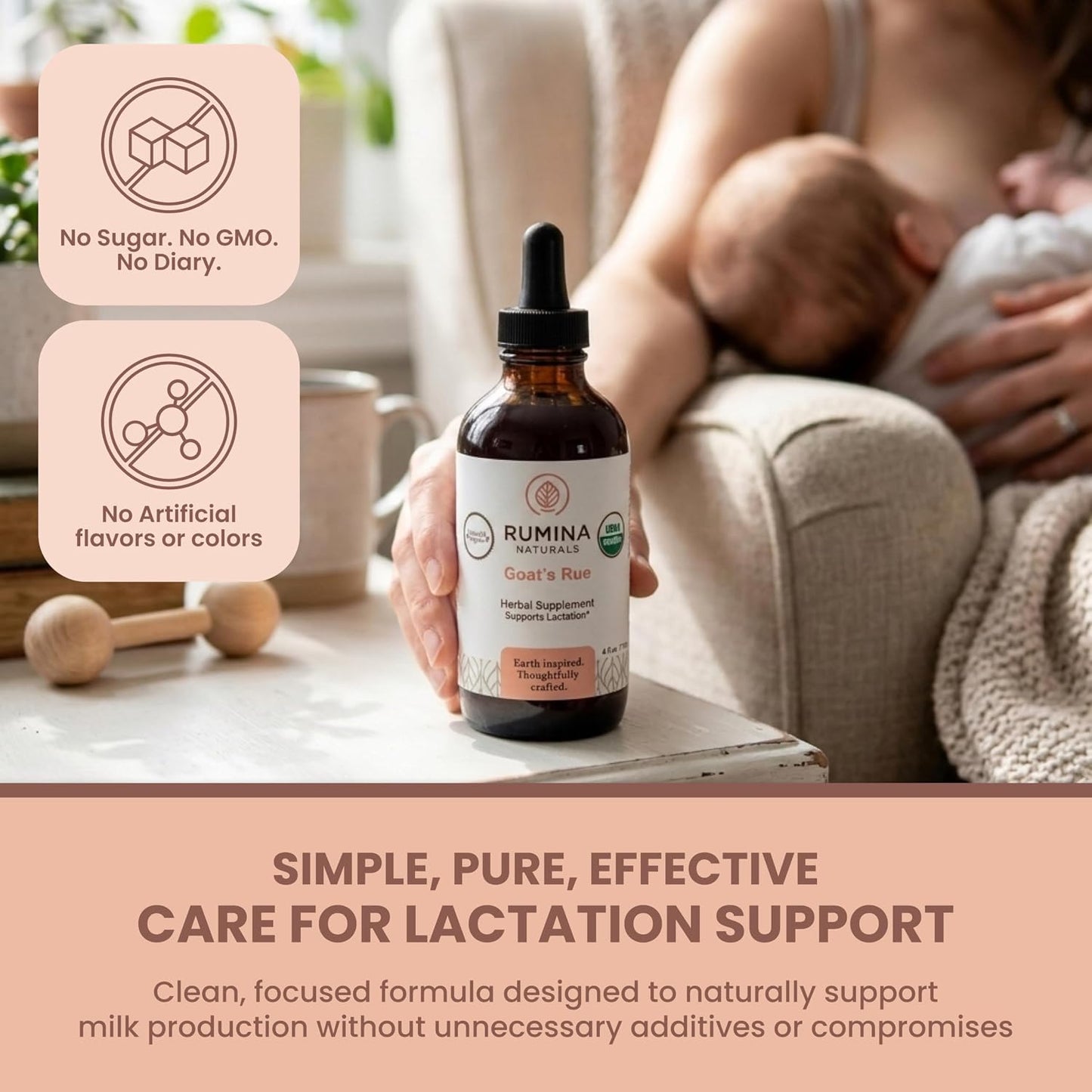 Rumina Naturals Certified Organic Goats Rue Lactation Supplement - görsel 7