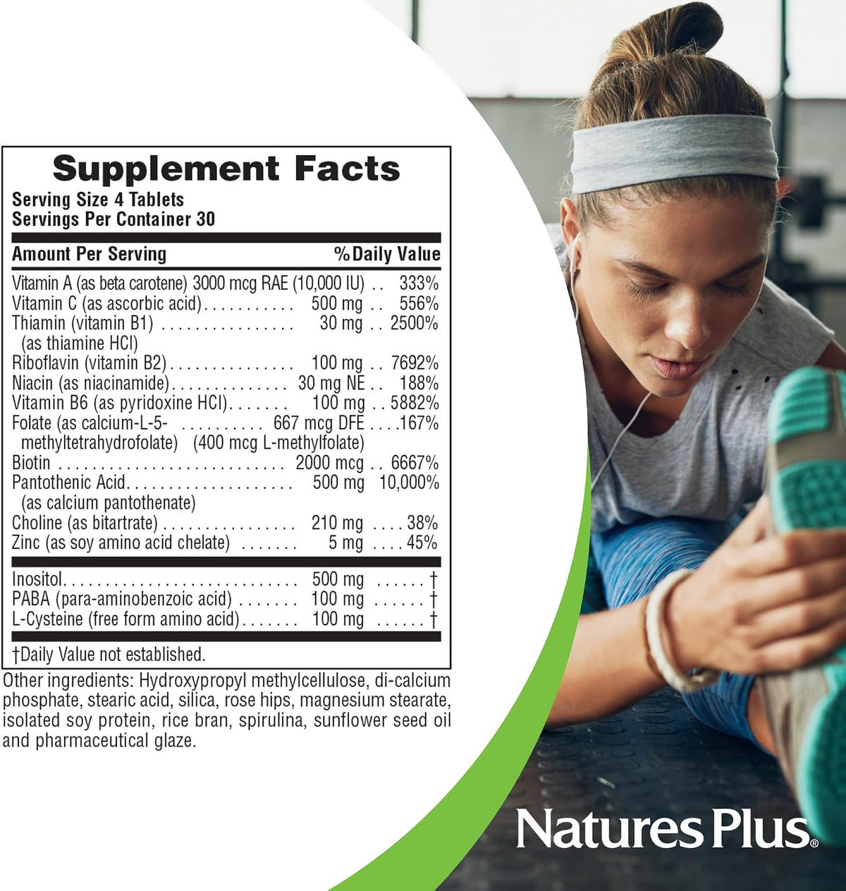NaturesPlus Ultra Hair - 120 Sustained Release Mini Tablets - görsel 4
