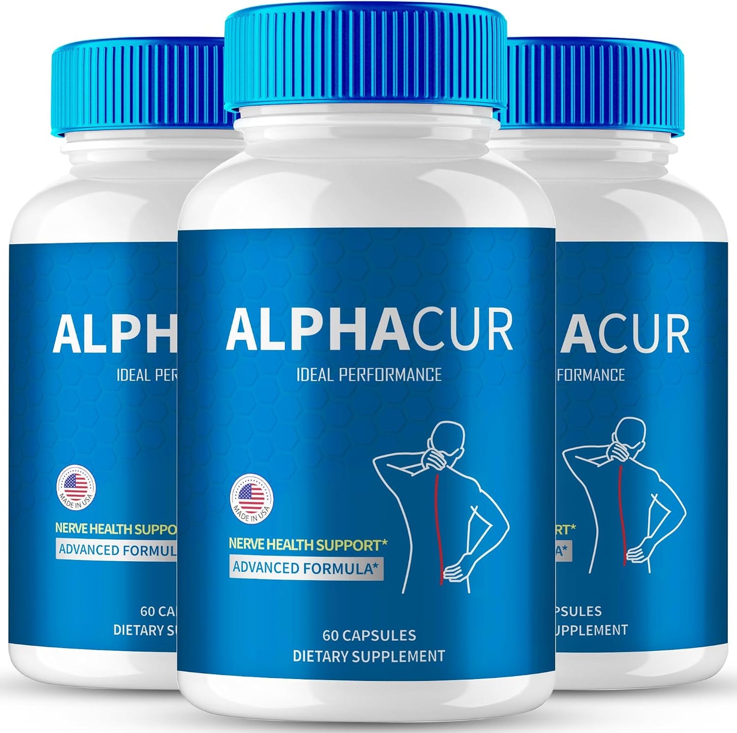 AlphaCur Advanced Formula Capsules – Nerve Support & Healthy Circulation (3 Pack) - görsel 1