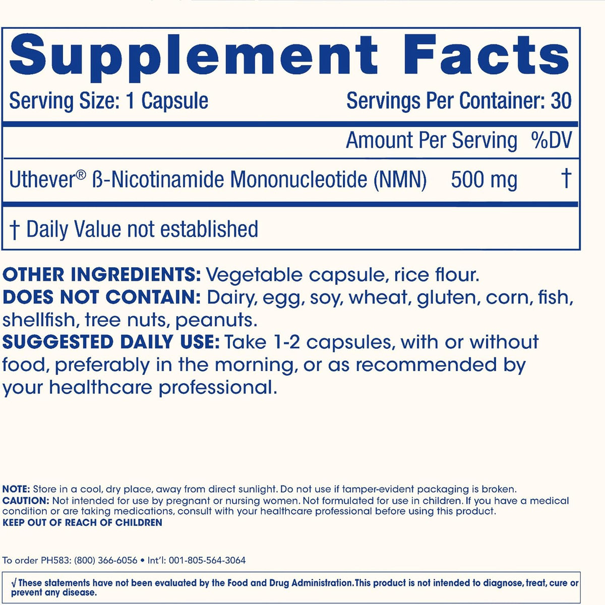 ProHealth NMN Pro 500 (30 Capsules) – Clinically Studied Uthever NMN, NAD+ Precursor for Cellular Energy & Healthy Ageing - görsel 6