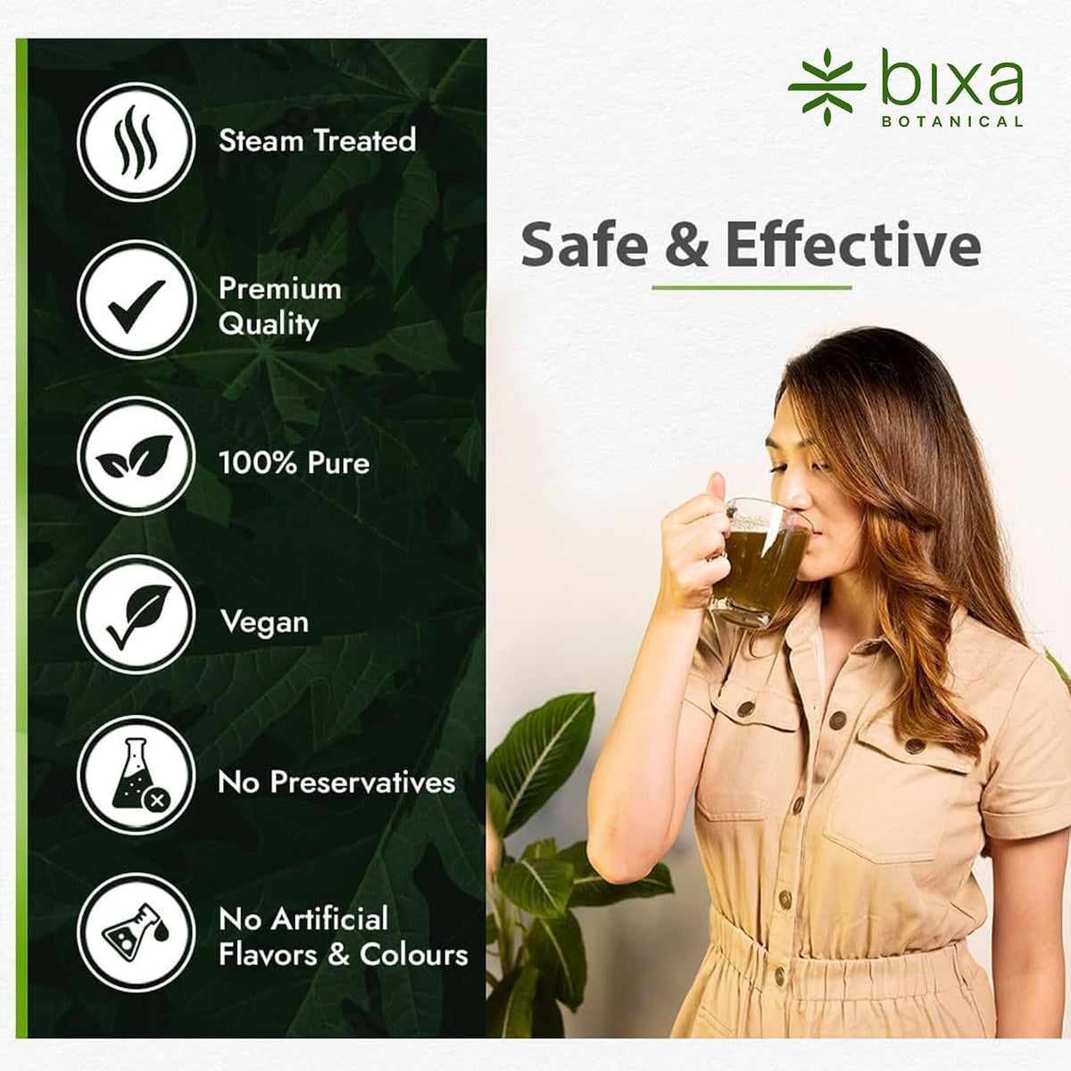 bixa BOTANICAL Safed Musli Capsules for Men | Ayurvedic Herbal Supplement | 100% Pure, Gluten-free, Non-GMO, Steam Sterilised | 60 Count - görsel 6
