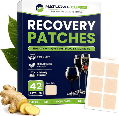 Recovery Patches 42 Pack - Wake Up Refreshed and Energised with Skin-Friendly Patch - Strong Adhesive for Secure Fit - Natural Ingredients for Quick Recovery