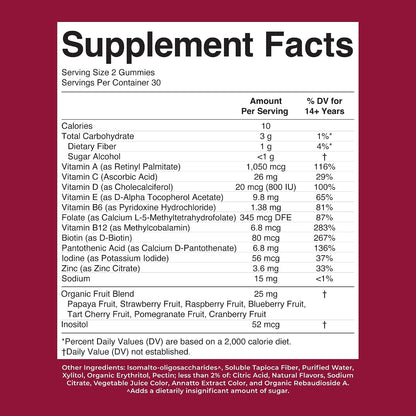 MaryRuth's Multivitamin Gummies for Men - Vegan, Non-GM, Gluten-Free and Sugar-Free - 60 Gummies