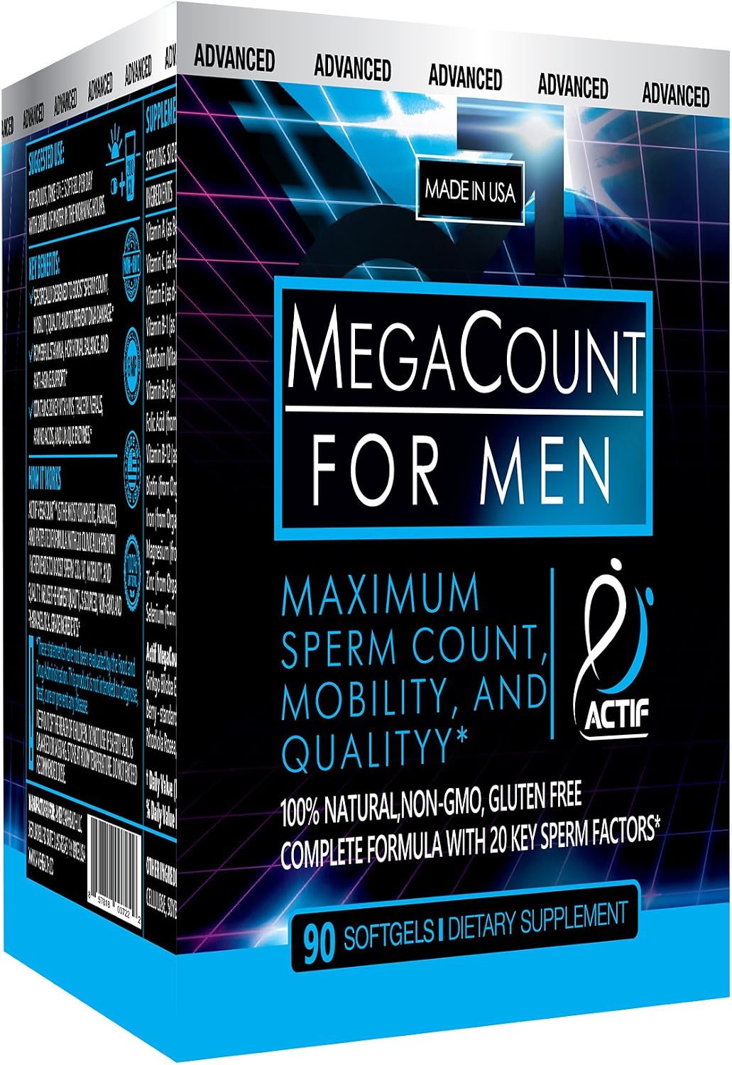 ACTIF MegaCount for Men - Fertility Support Supplement - görsel 3