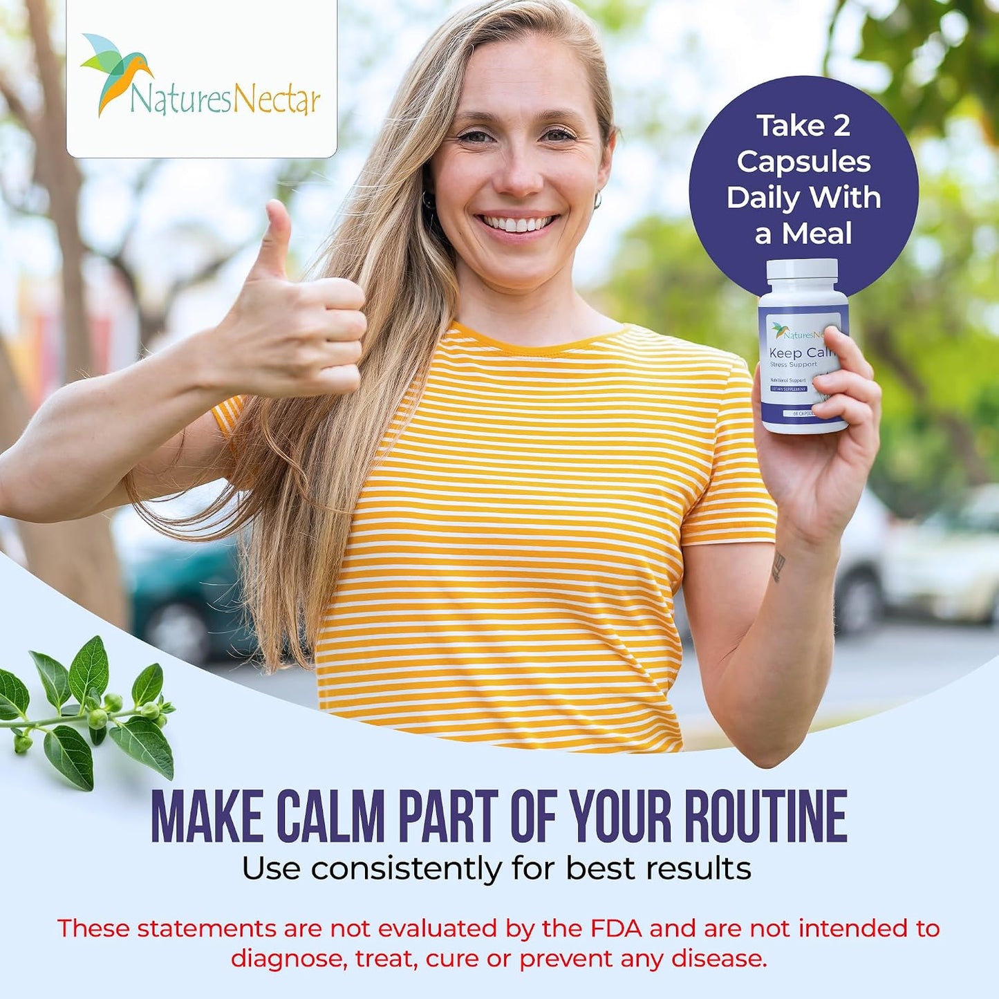 Nature's Nectar Keep Calm – Capsules with Ashwagandha, GABA, Magnesium & 5-HTP - görsel 7