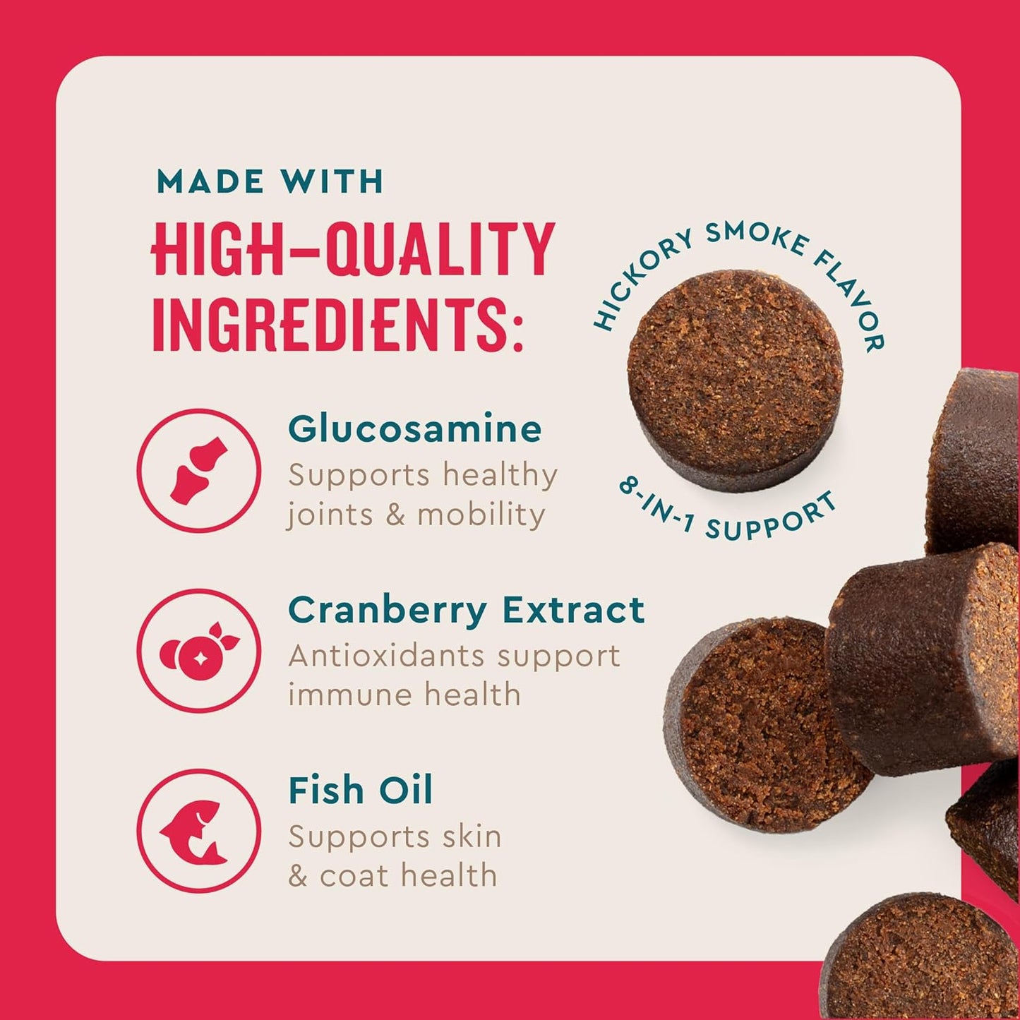 VetIQ 8-in-One Multifunctional Supplement for Dogs – 60 Soft Chews - görsel 3