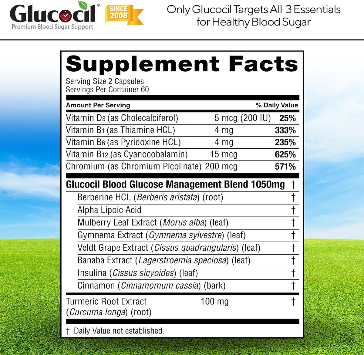 Glucocil Vegetarian Capsules – Premium Blood Sugar Support with Berberine and Mulberry Leaf - görsel 8