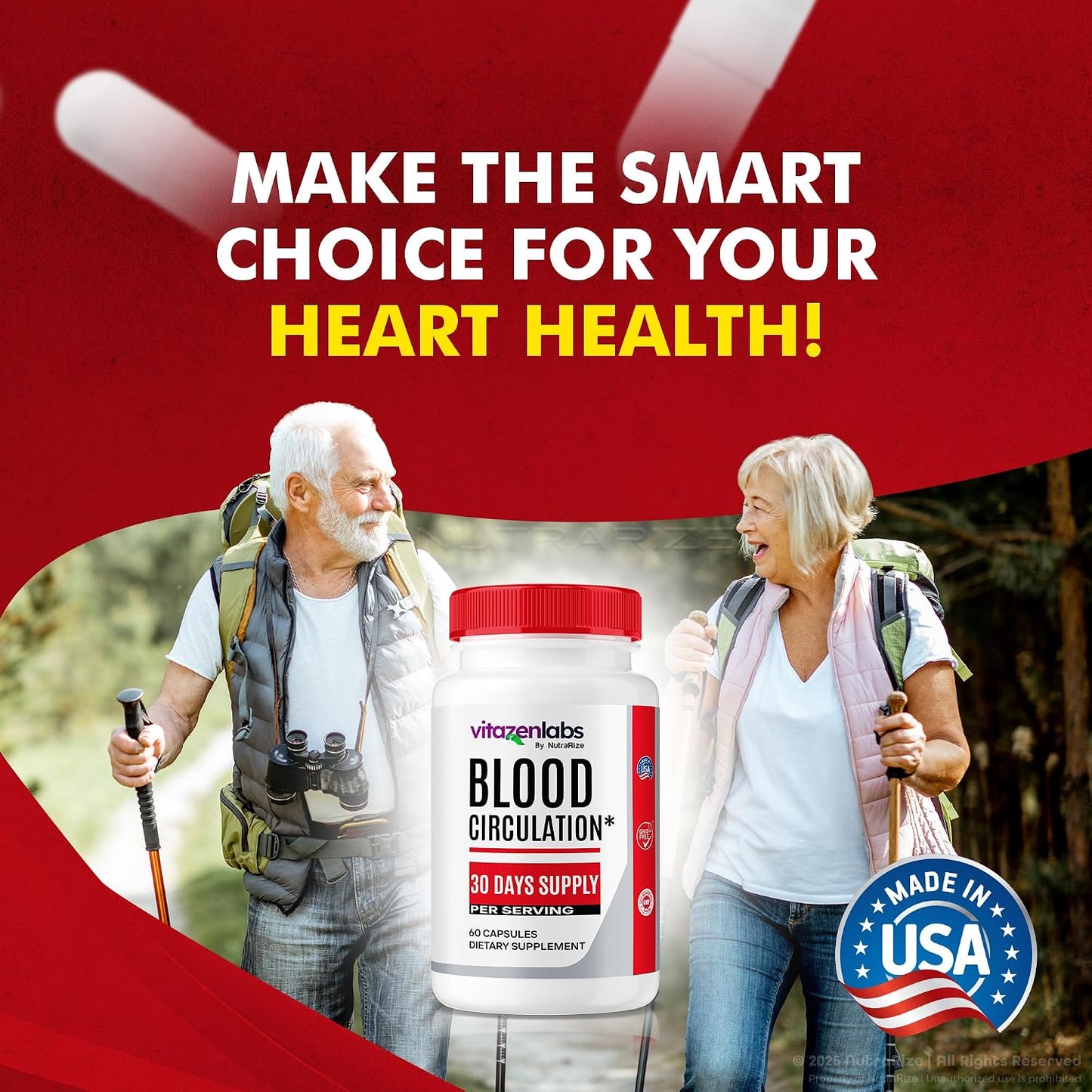 Vitazenlabs Blood Support Plus, Maximum Strength All-Natural Formula, 120 Capsules (Pack of 2) - görsel 7