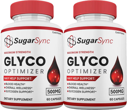 SugarSync Glyco Optimizer Capsules - Blood Health Supplement, Twin Pack