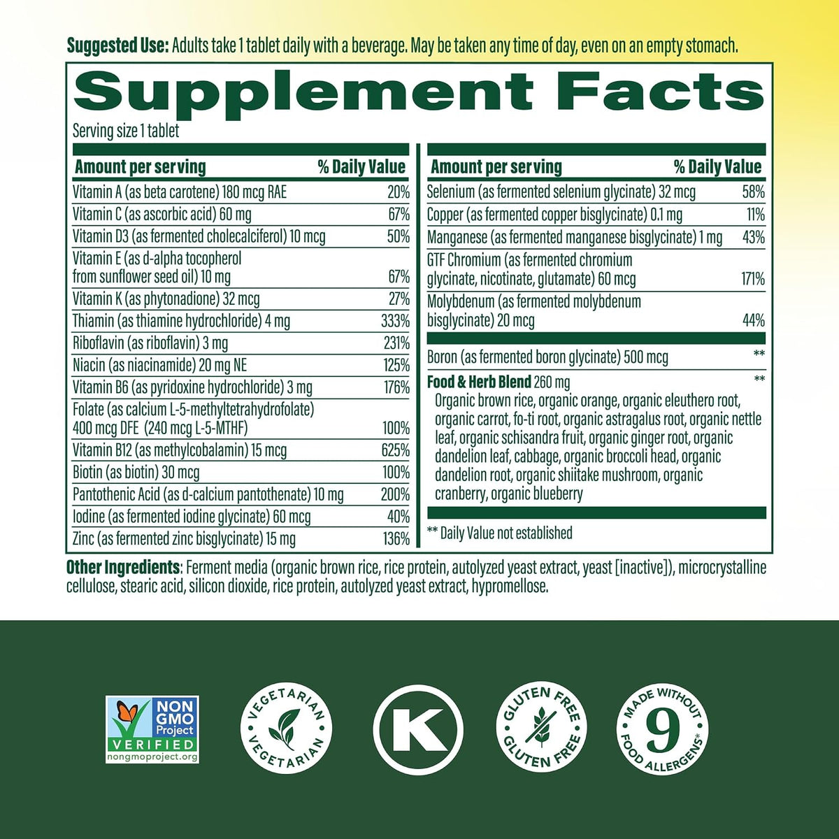 MegaFood One Daily Men's Multivitamin – 90 Tablets - görsel 3