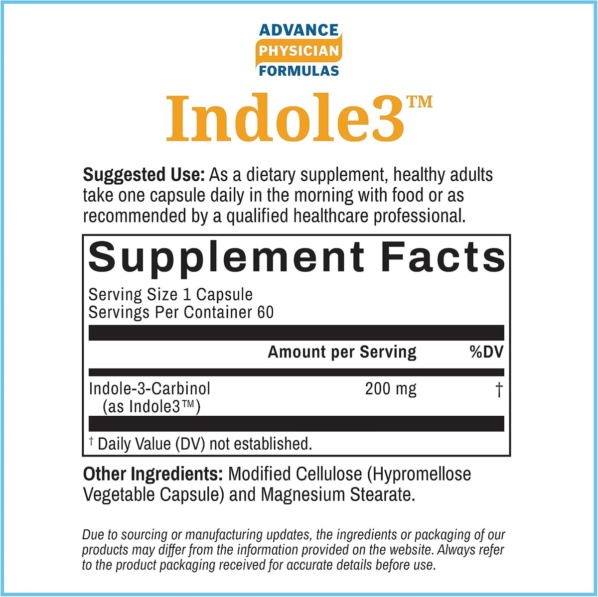 Indole-3-Carbinol 200mg, 60 Vegetable Capsules - görsel 3