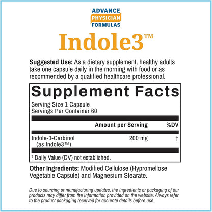 Indole-3-Carbinol 200mg, 60 Vegetable Capsules