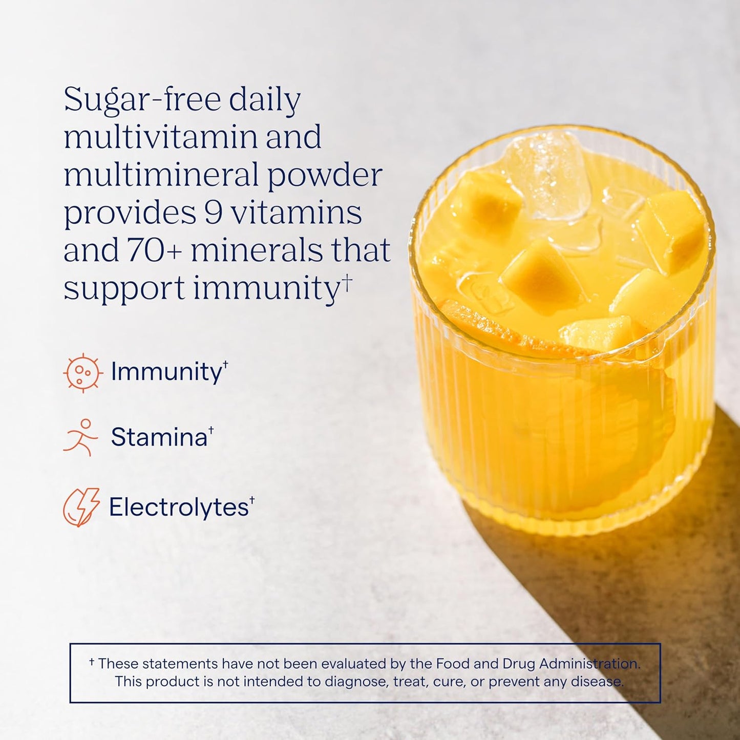 Trace Minerals Power Pak Multivitamin and Multimineral Packets - Electrolyte Support - 1200 mg Vitamin C plus 70+ Trace Minerals - Sugar Free - Orange Mango - 30 Packets - görsel 2