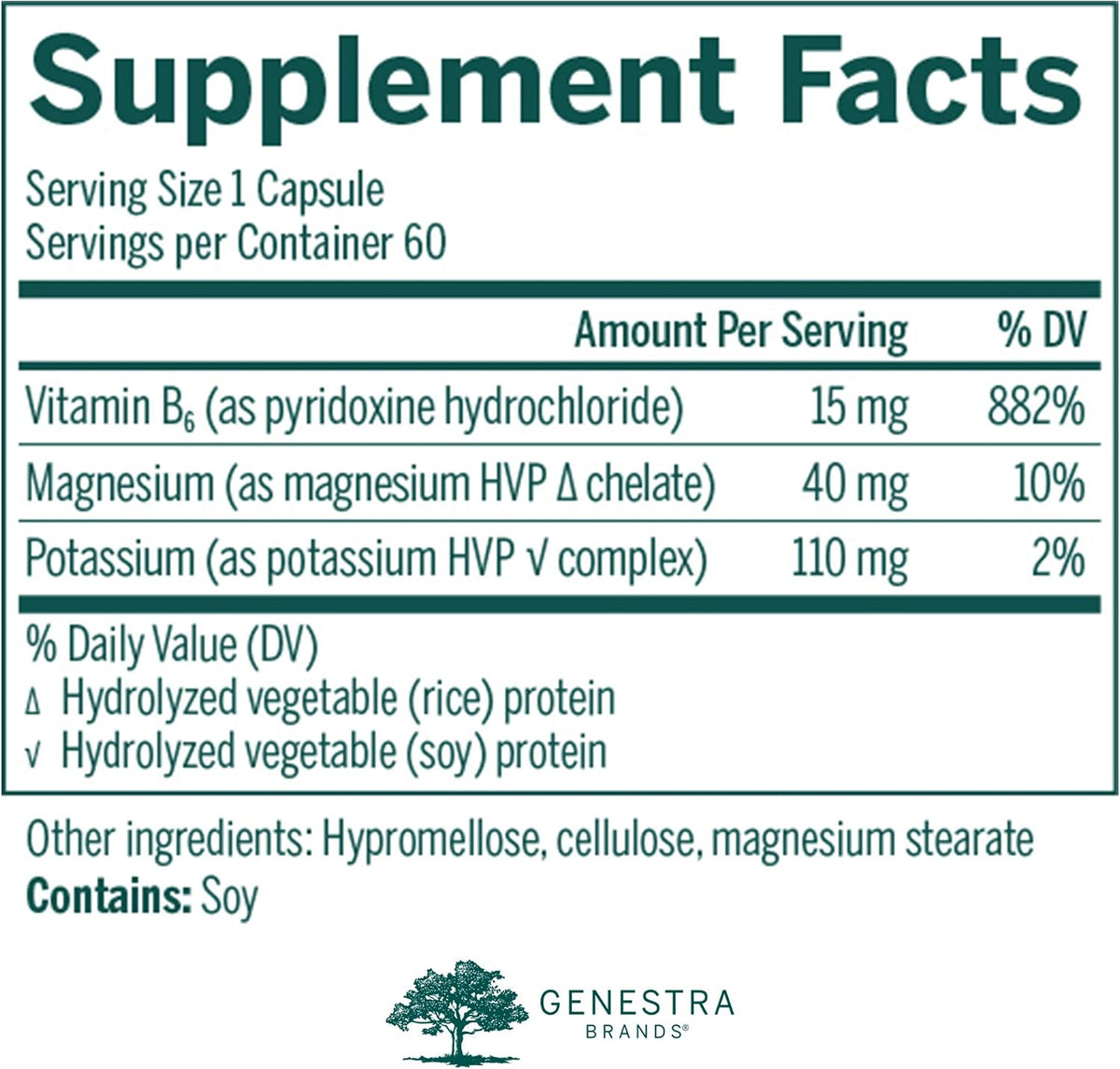 Genestra Brands KMG Plus | Magnesium, Potassium and Vitamin B6 Formula | 60 Capsules - görsel 2