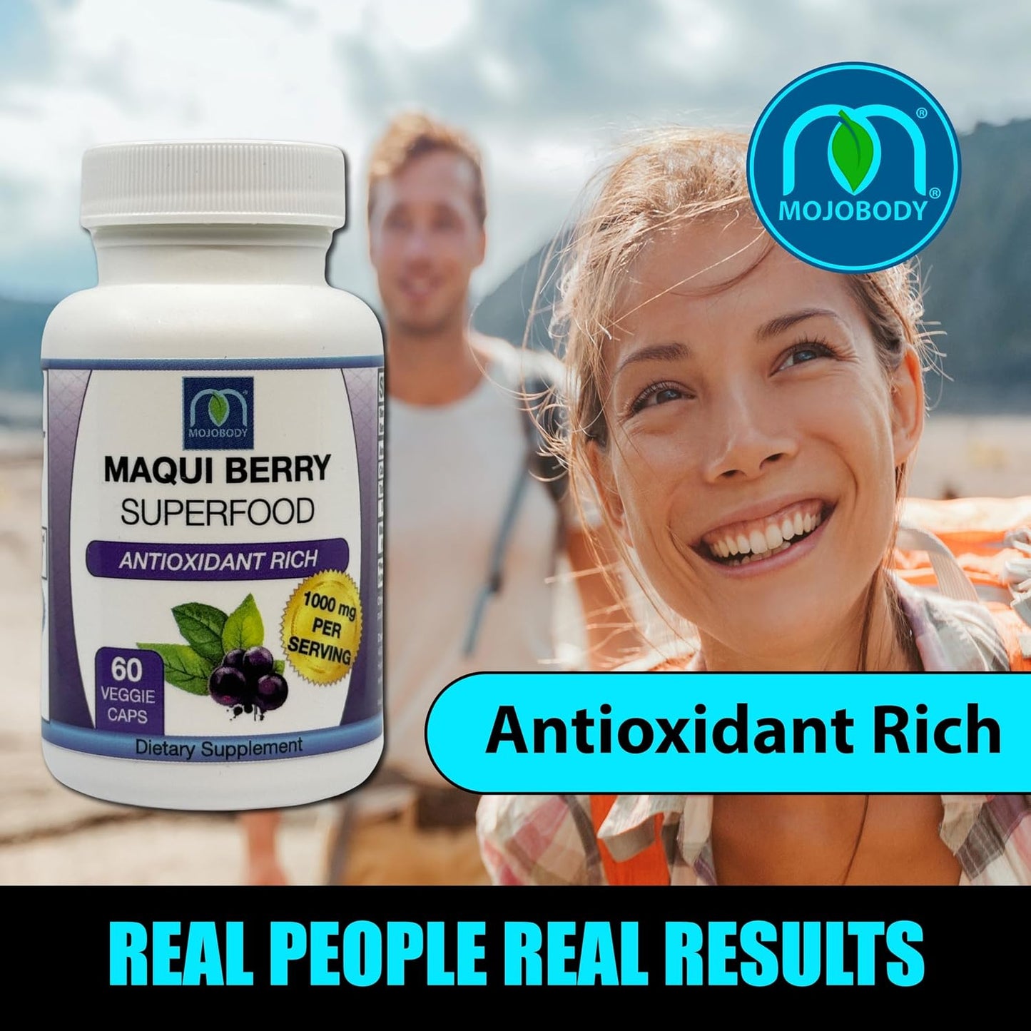 MOJObody Maqui Forza - Organic Maqui Berry Capsules, 1000mg, 60 Veggie Capsules - görsel 3