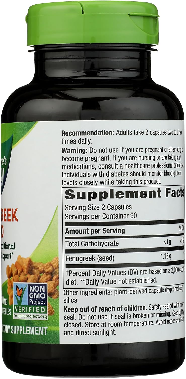 Nature's Way Fenugreek Seed, 180 Capsules - görsel 6