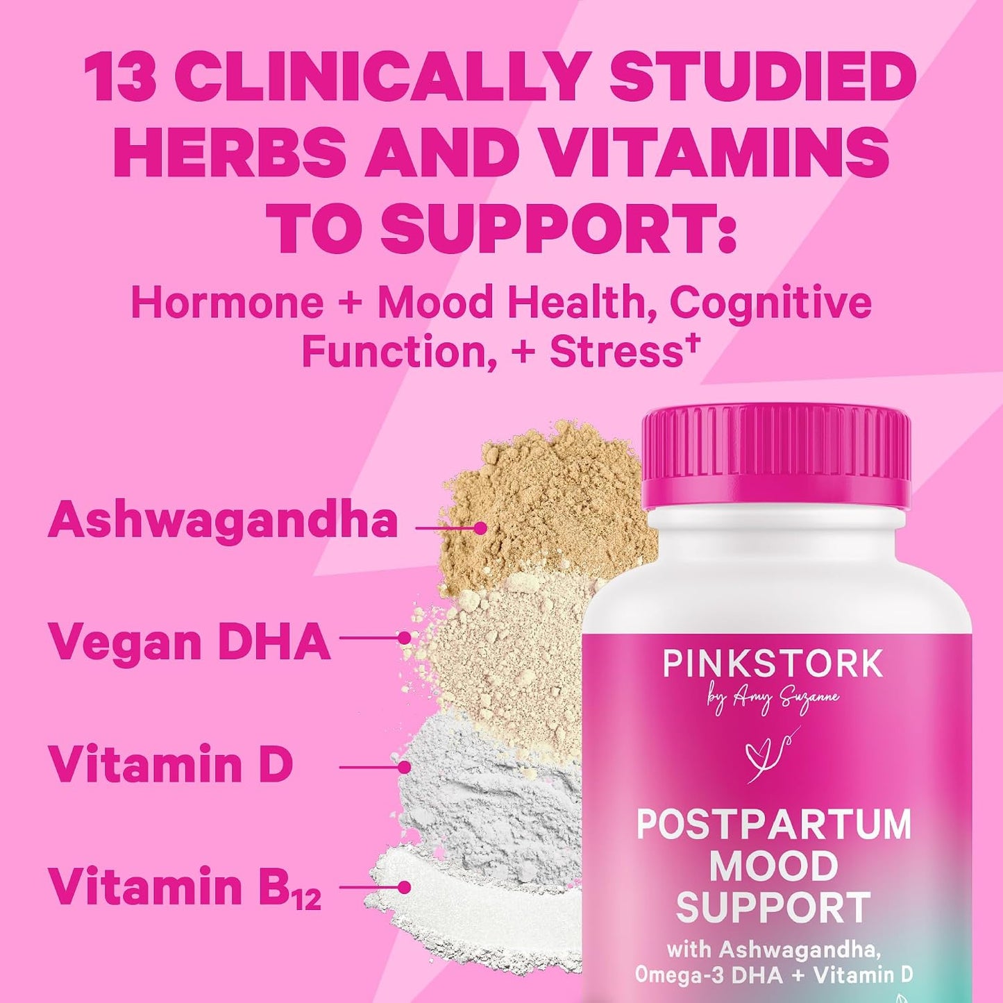Pink Stork Postpartum Essentials Kit – Hormone Balance, Recovery & Mood Support for New Mum - görsel 2