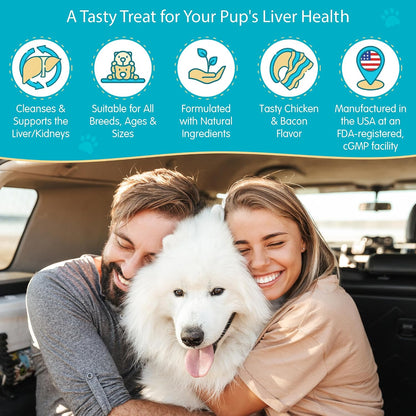 Wanderfound Pets Milk Thistle for Dogs – Liver Support Soft Chews