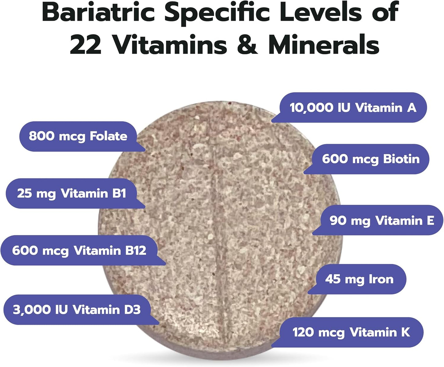 Bari Life Just One Chewable, Once Daily Bariatric Multivitamin with Iron - görsel 3