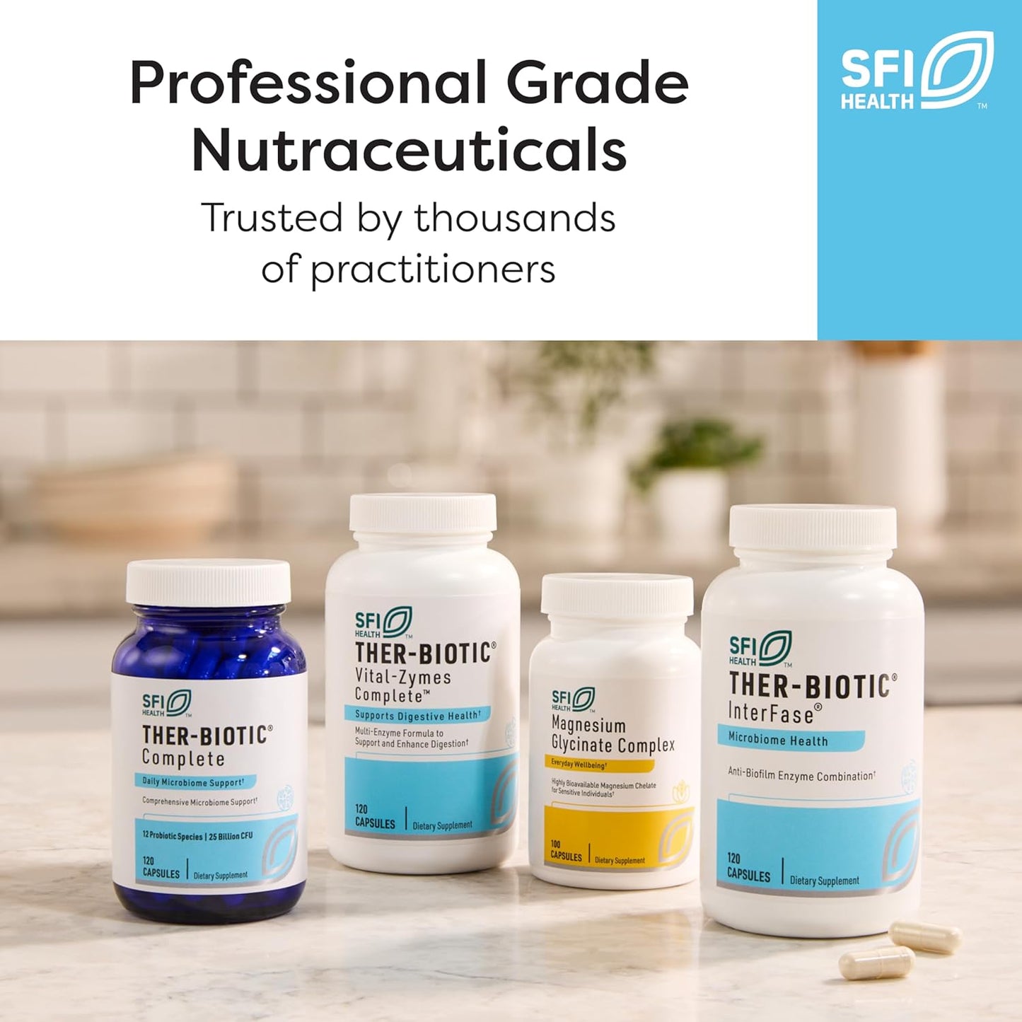 SFI Health Klaire Labs Ther-Biotic Interfase Plus - Anti Biofilm Enzymes with EDTA, 120 Capsules - görsel 8