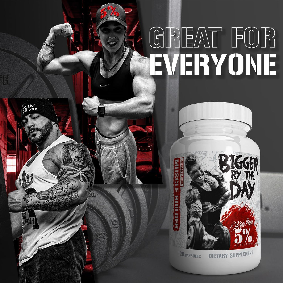 5% Nutrition Rich Piana BiggerByTheDay – – Leucine (200 mg): Contributes to the regulation of muscle protein – Image 4
