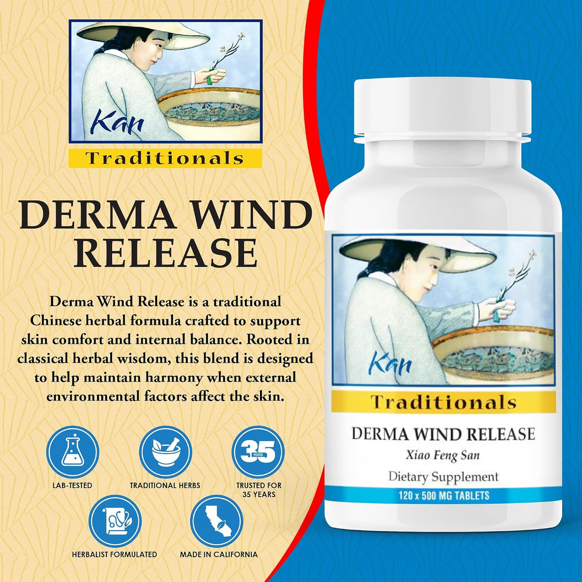 Kan Traditionals Derma Wind Release 120 Tablets - görsel 2