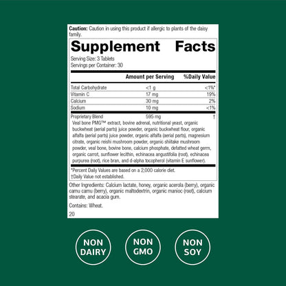 Standard Process Cataplex C - Wholefood Vitamin C for Immune & Bone Health - 90 Tablets