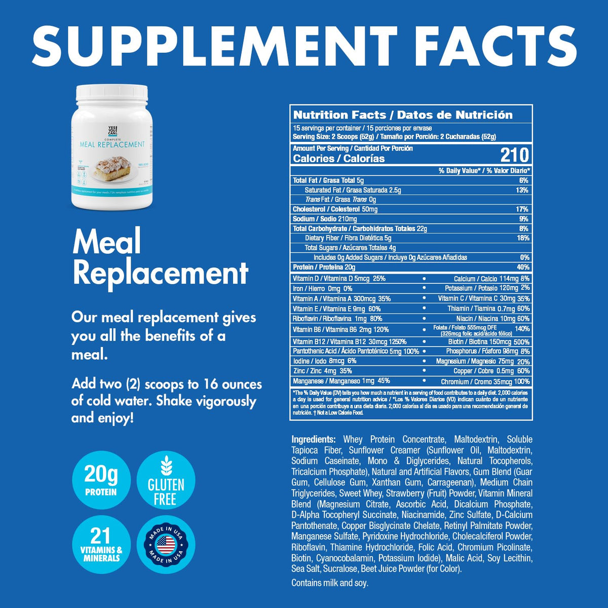Yes You Can! Transformation Kit - Complete Meal Replacement & Supplement Kit (Dulce de Leche) - görsel 3