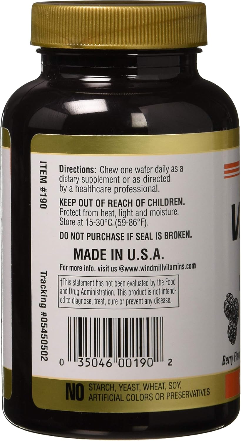 Windmill Vitamin C 500 mg Chewable Wafers with Acerola - görsel 3