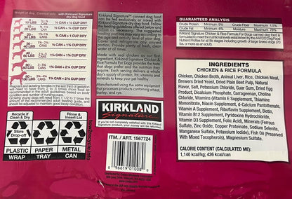 KIRKLAND Signature Chicken & Rice Formula Dog Food, 375g (24 Pack)