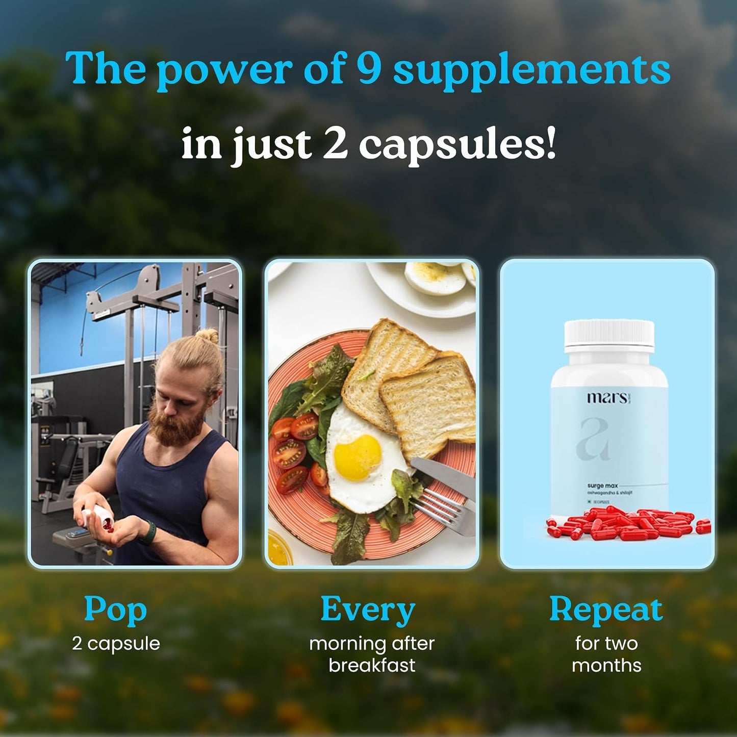 Mars Surgemax Natural Capsules with Shilajit and Safed Musli – 60 Capsules - görsel 3