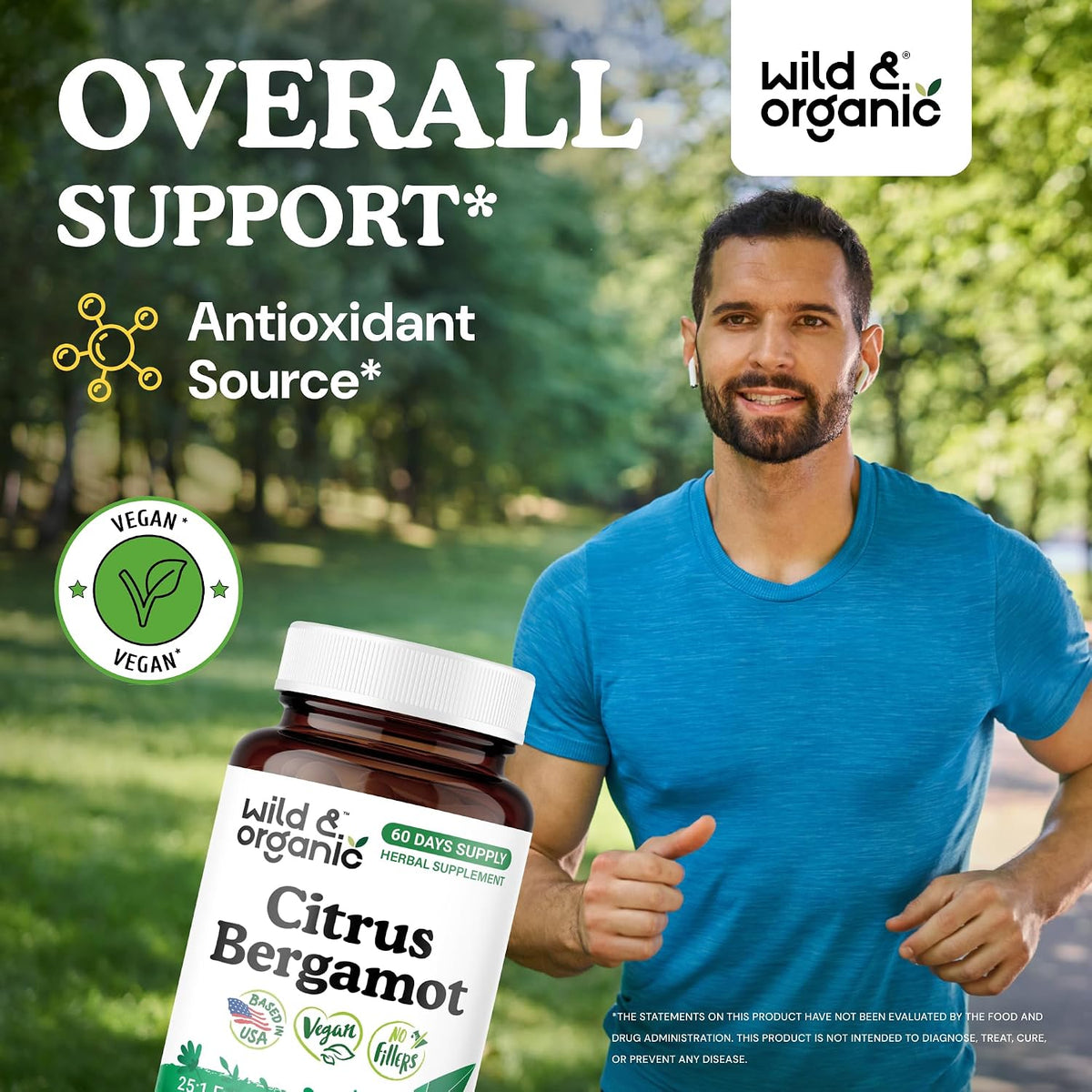 Wild & Organic Citrus Bergamot Capsules - Antioxidant & Overall Wellness Support - 60 Capsules - görsel 5