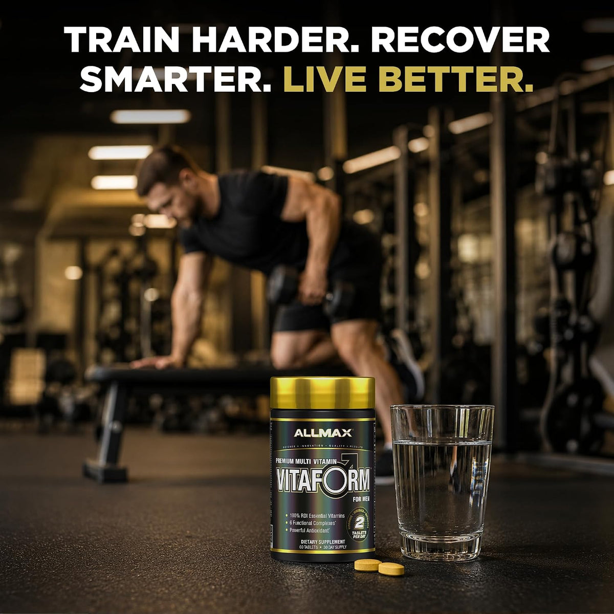 ALLMAX Nutrition Premium Vitaform, Performance Vitamin for Men, 60 Tablets - görsel 5