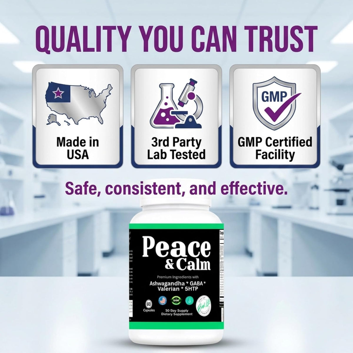 THIS LITTLE HOUSE OF MINE Peace and Calm – Stress Support Supplement (60 Capsules) - görsel 4