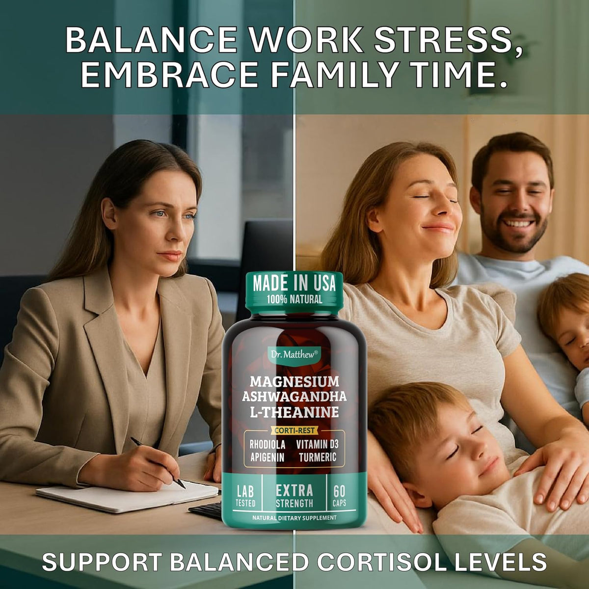Dr. Matthew CortiRest | Cortisol Reducer & Adrenal Support Supplement - görsel 4