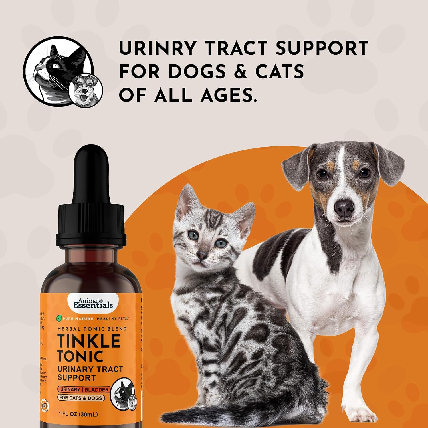 Animal Essentials Tinkle Tonic for Dogs & Cats - Urinary Tract Support - 60 ml - görsel 7