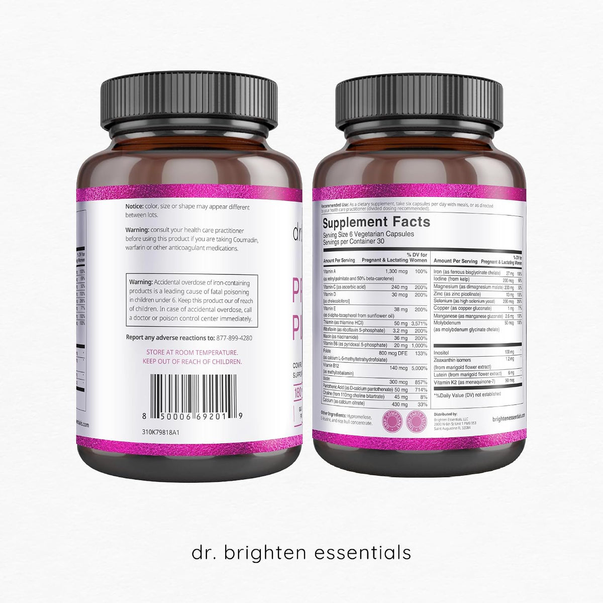 Dr. Brighten Prenatal Plus - Active B Vitamins, Minerals & Antioxidants - görsel 9