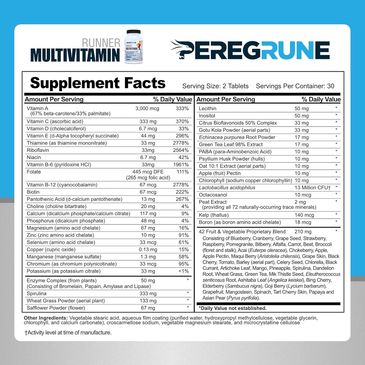 PEREGRUNE Runner Multivitamin & Omega-3 Bundle - görsel 1