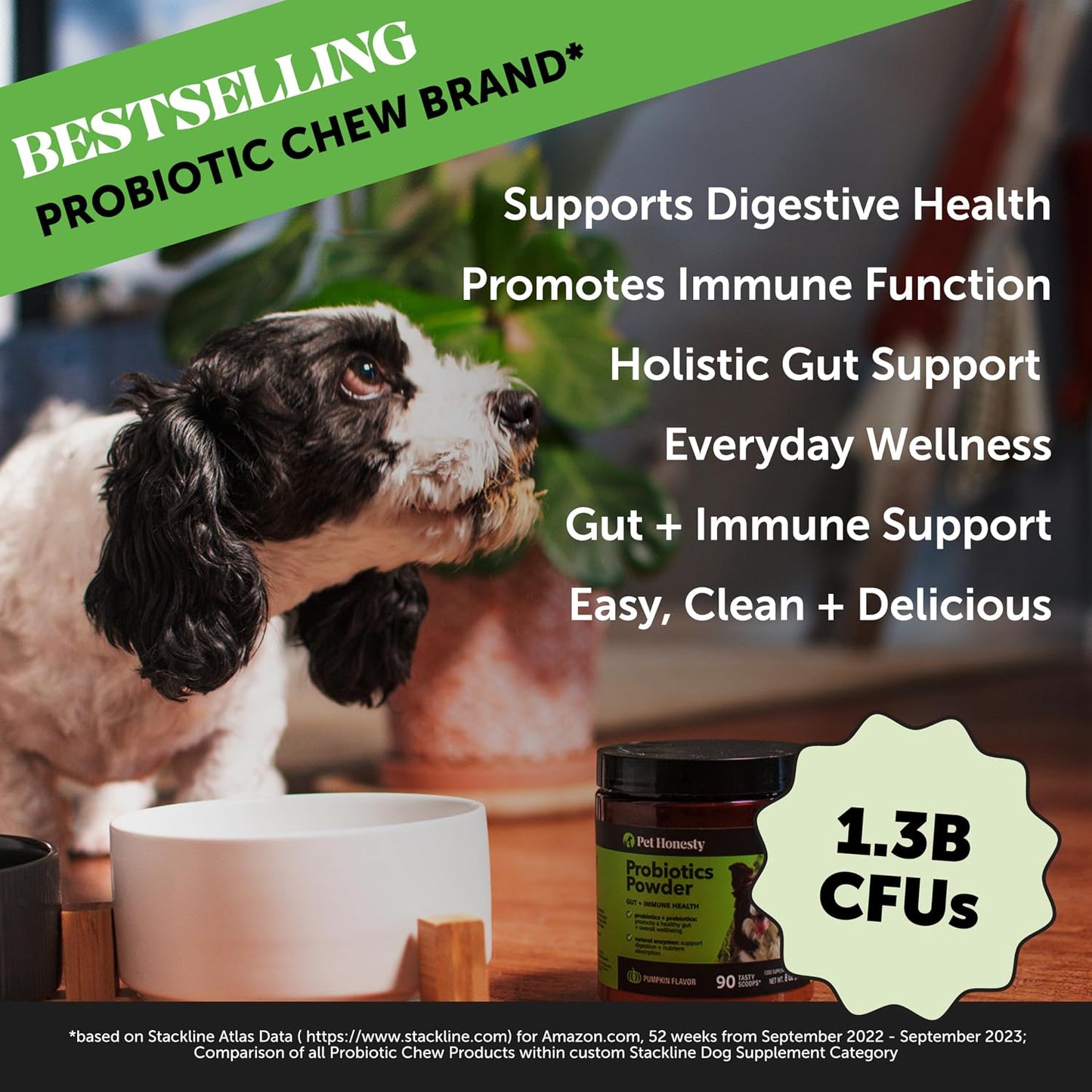 Pet Honesty Dog Probiotic Powder with Digestive Enzymes and Prebiotics - Pumpkin Flavour, 90 Scoops - görsel 2