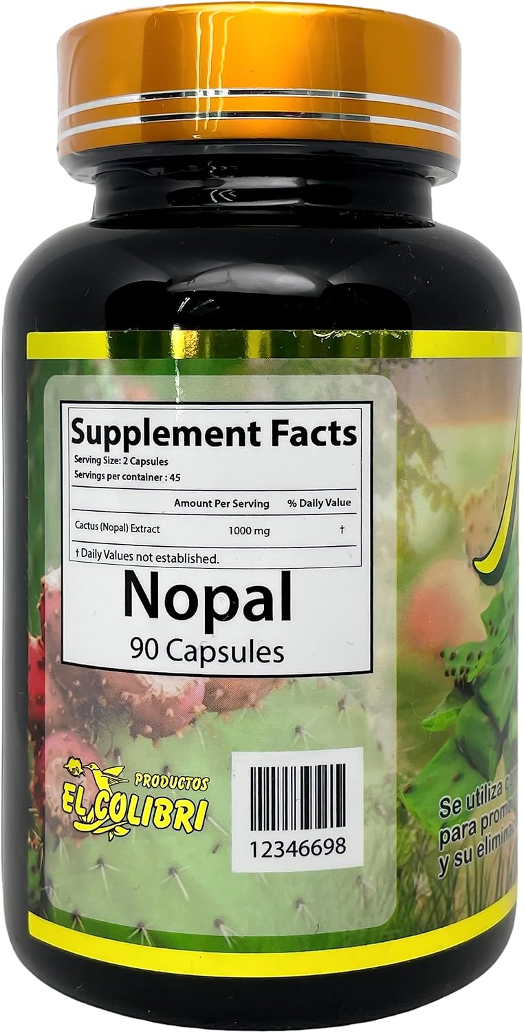 Nopal 1000mg Supplement – Prickly Pear Cactus Capsules - görsel 3