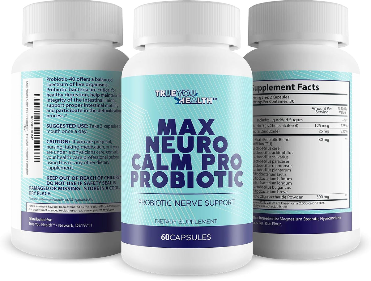 Max Neuro Calm Pro Probiotic - 40 Billion CFU Premium Formula - görsel 4