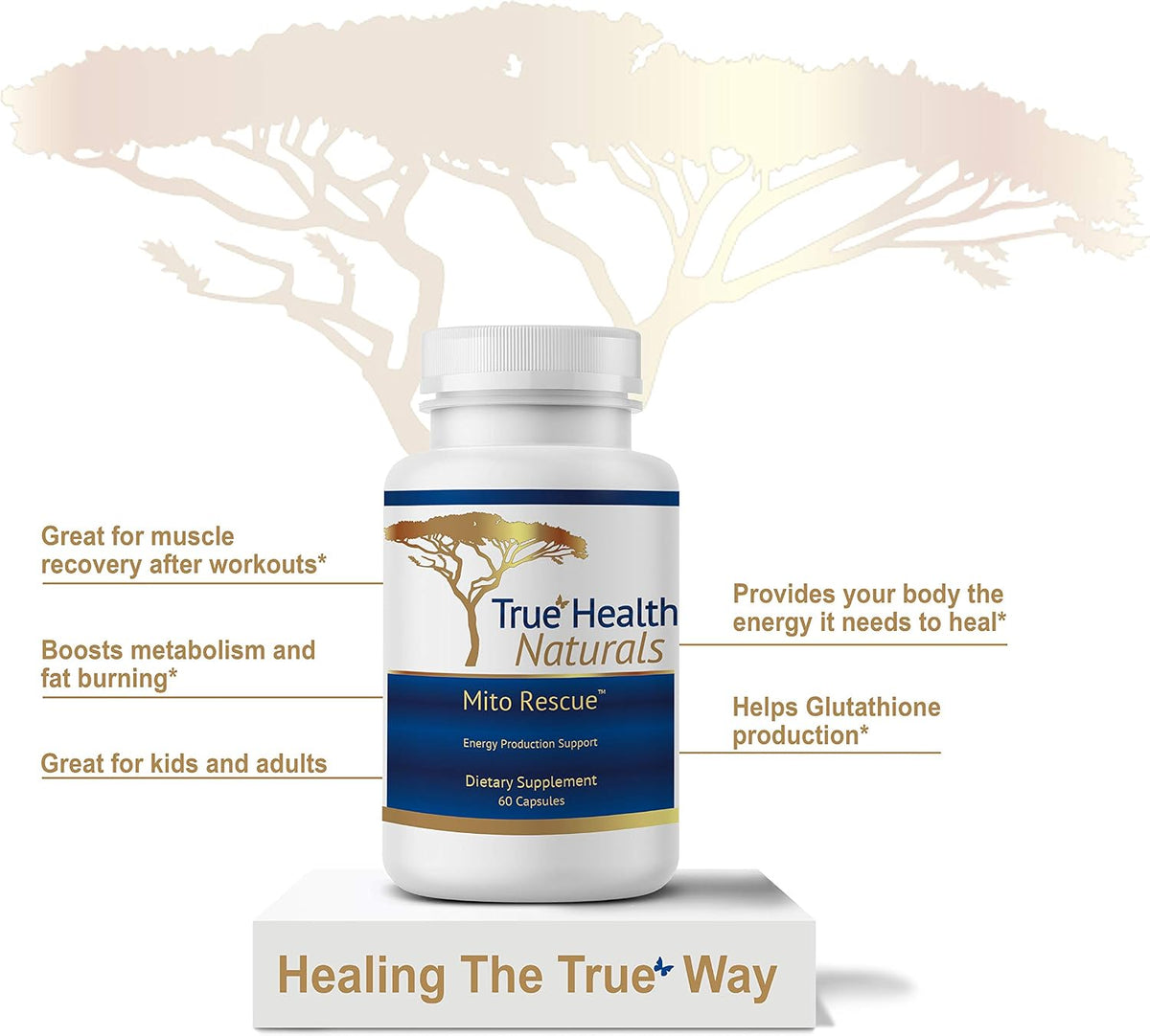 True Healing Naturals Mito Rescue – Mitochondrial Support Food Supplement, 60 Vegetarian Capsules - görsel 5