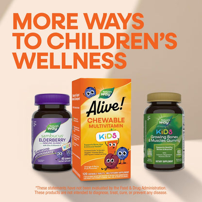 Nature's Way Alive! Children's Chewable Multivitamin, Orange and Berry Flavour, 120 Tablets