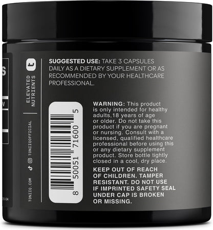 Toniiq Black Maca Root – Ultra High Potency 20:1 Extract – Single Origin, Wildcrafted & Highly Concentrated – Third-Party Lab Tested – 120 Capsules
