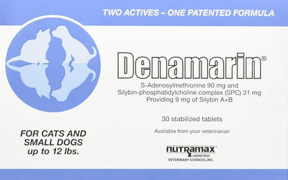 Nutramax Denamarin for Medium Dogs – Liver Health Supplement with SAMe plus Silybin, 30 Coated Tablets