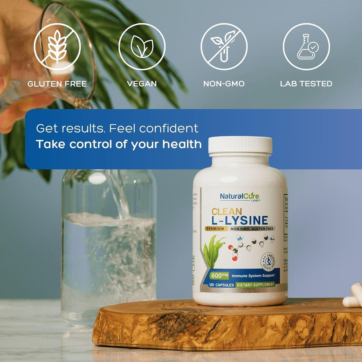 Palmara Health Clean L-Lysine 600mg, 120 Capsules - Vegan, Non-GMO, Gluten-free - görsel 3