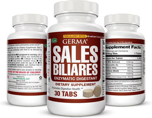 Germa Bile Salts Natural Food Supplement – Liver Support, 30 Tablets