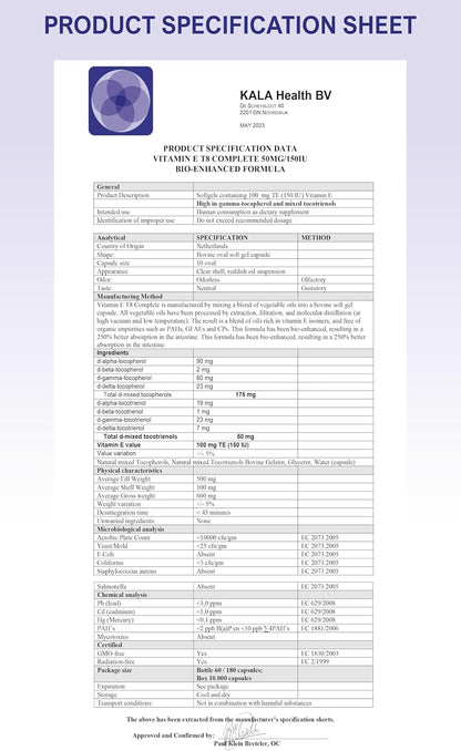 Procapsin Unique Formula with All 8 Tocopherols and Tocotrienols Vitamin E – Contains no PAHs, Heavy Metals, Contaminants or Preservatives - Certified Sustainable - Hair, Scars and Skin