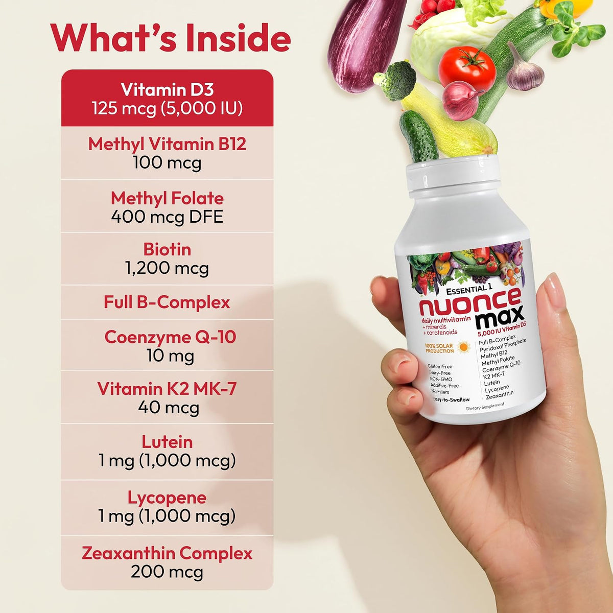 ANDREW LESSMAN Essential-1 nuoncemax Multivitamin - High Potency, No Additives, 60 Capsules - görsel 4